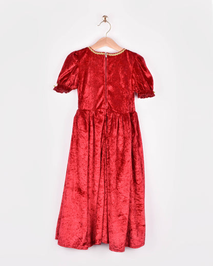 Robe de princesse en velours rouge Den Goda Fen 2-4 ans (98-104 cm)