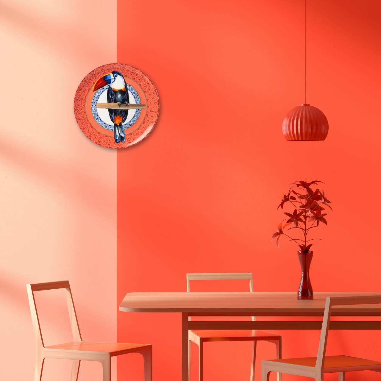 Plato de pared Mandala Tucán
