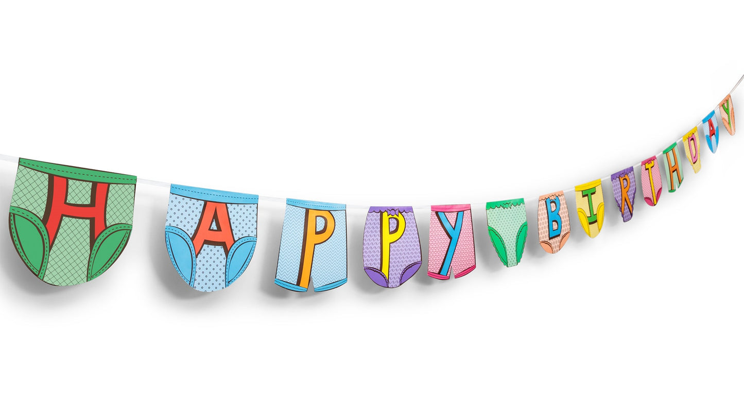 PANTALON DE FÊTE FANION JOYEUX ANNIVERSAIRE
