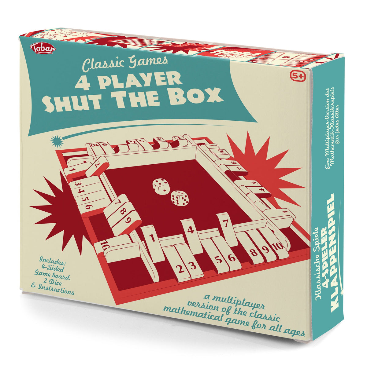 JEU DE FERMETURE DE LA BOÎTE EN BOIS POUR 4 JOUEURS
