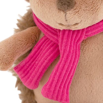 Peluche de erizo Fluffy con gorro de frambuesa, 15 cm