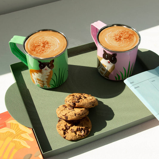 Tasses à Chat Peintes à la Main Helio Ferretti Vue 1