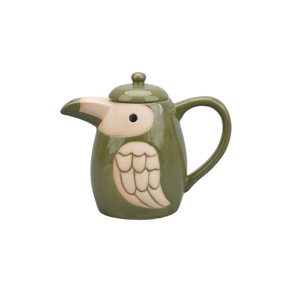 Théière oiseau vert
