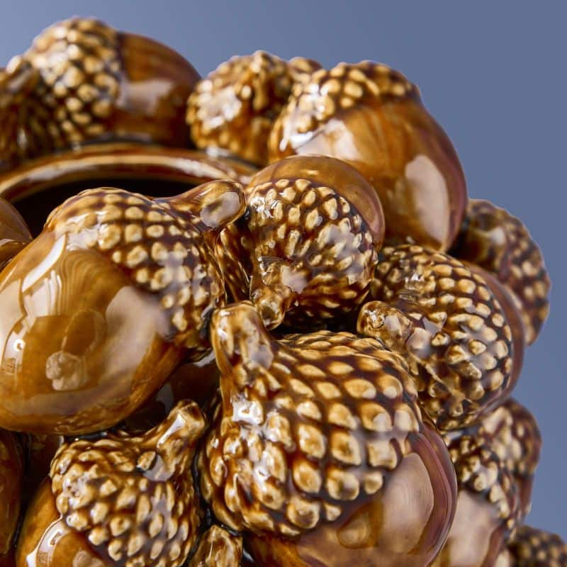 Vase Glands, Grès Marron, 19 x 19 x 27 cm