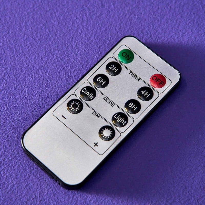 Vela LED Stick S/4, Crema, H.24,5 cm con control remoto