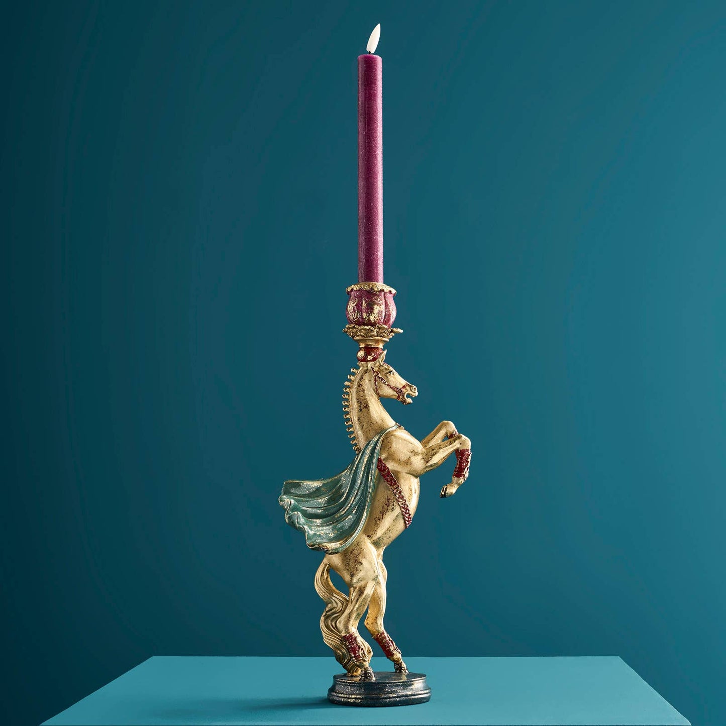 Lustre Cavalo de Circo, Dourado, 17,5 x 9,5 x 36,5 cm