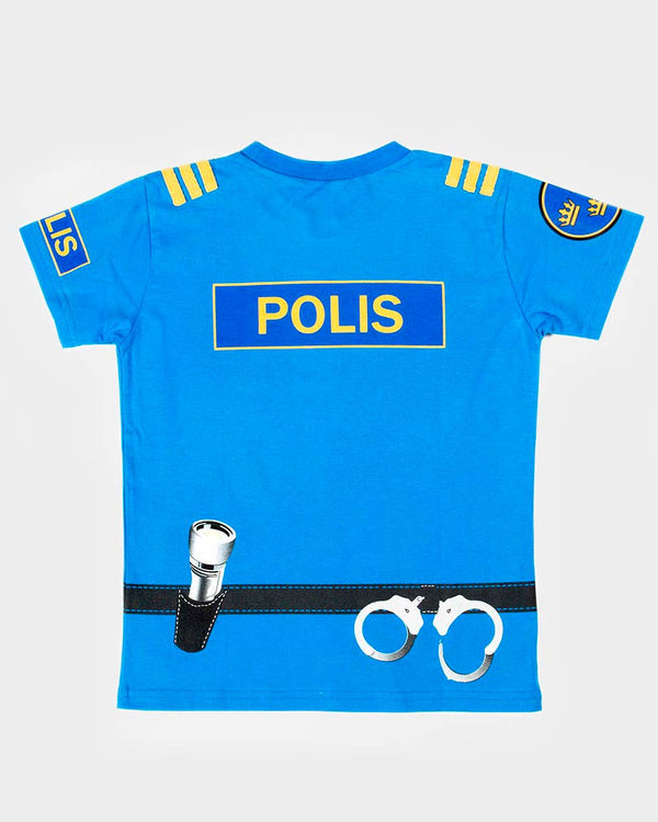 T-shirt Police en coton biologique 98-104 cl 2-4 ans