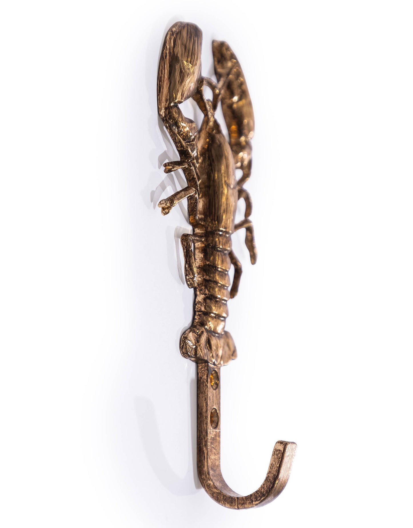 Gouden kreeft wandhaak
