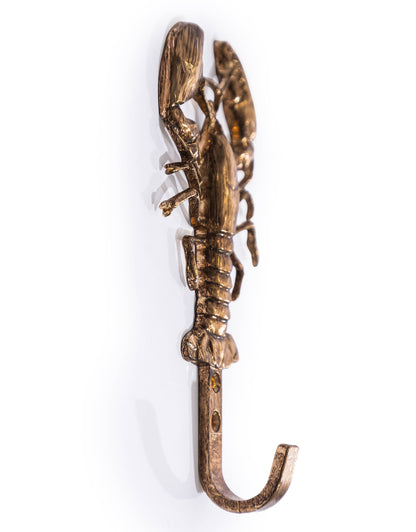 Gouden kreeft wandhaak