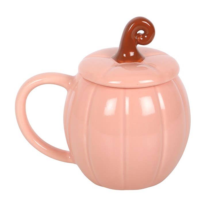 Mug avec couvercle Citrouille Rose d’Automne