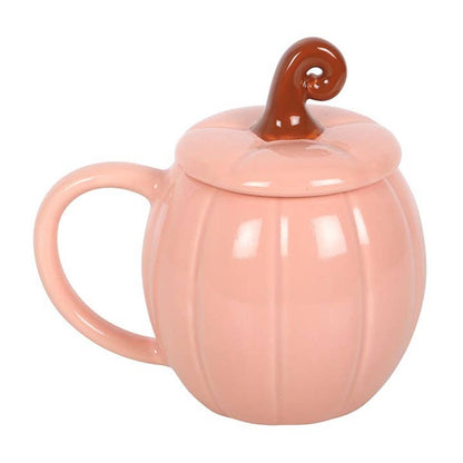 Mug avec couvercle Citrouille Rose d’Automne