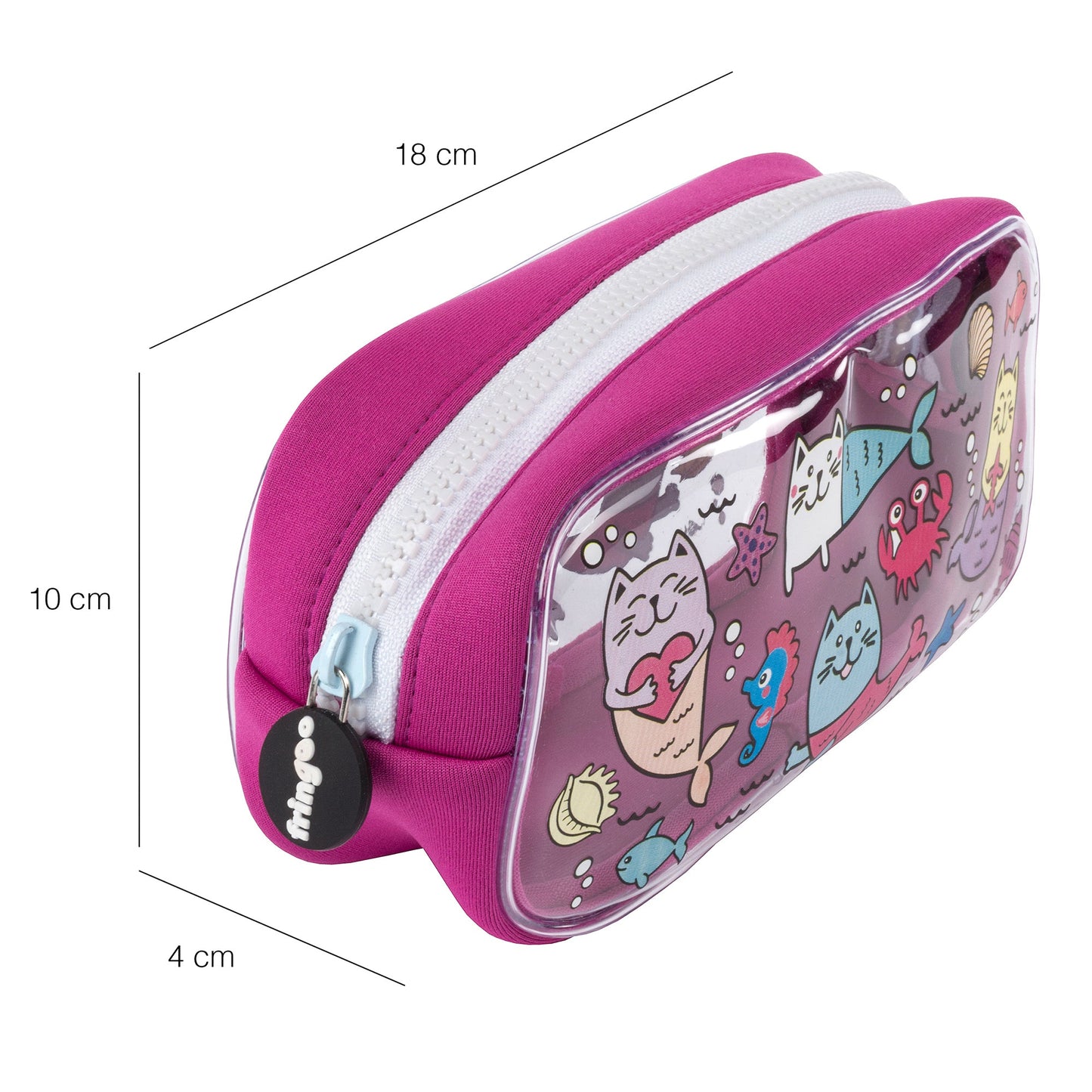 Trousse scolaire – PVC – chat sirène
