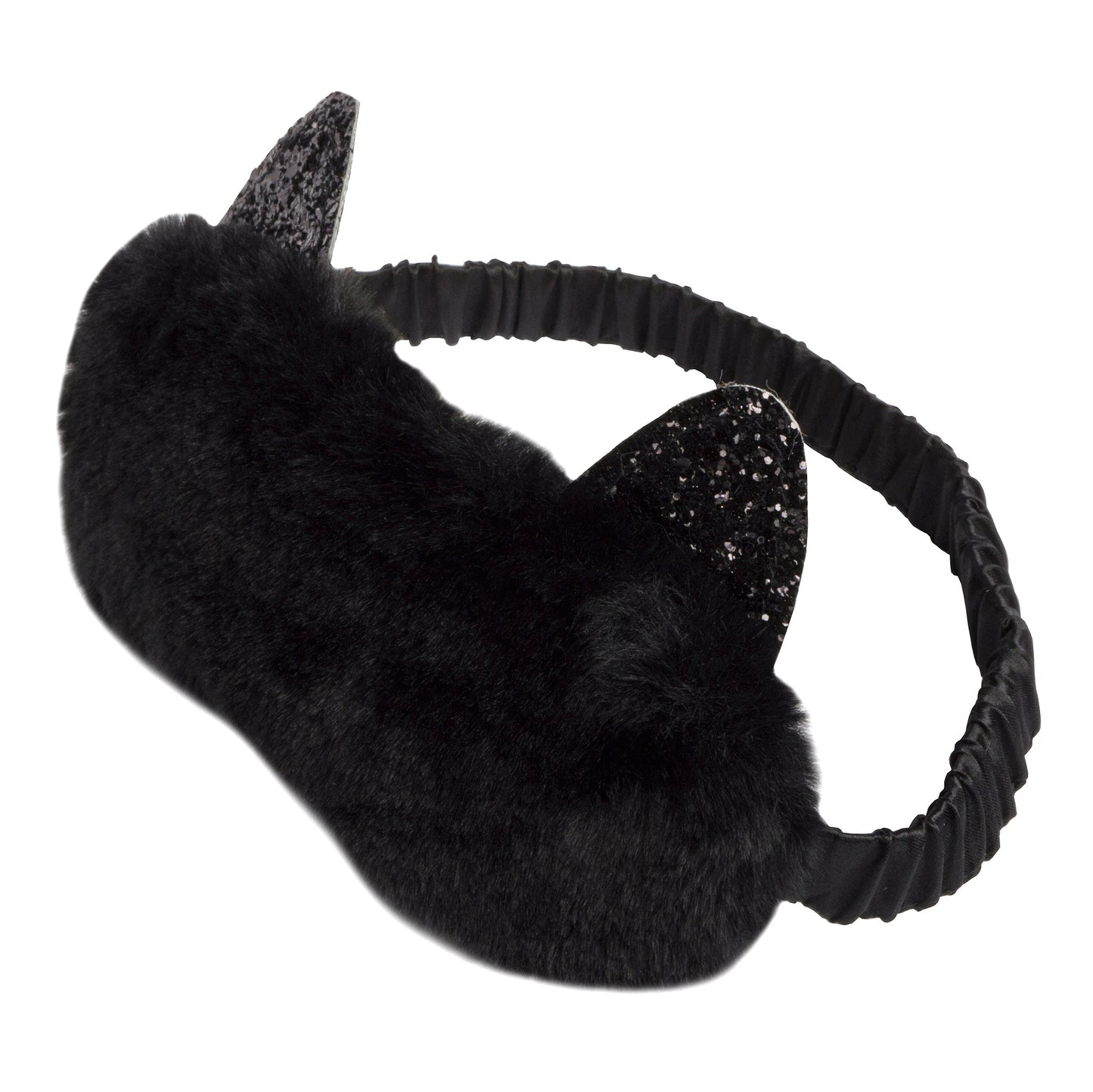 ぬいぐるみ猫型スリーピングマスク 黒猫