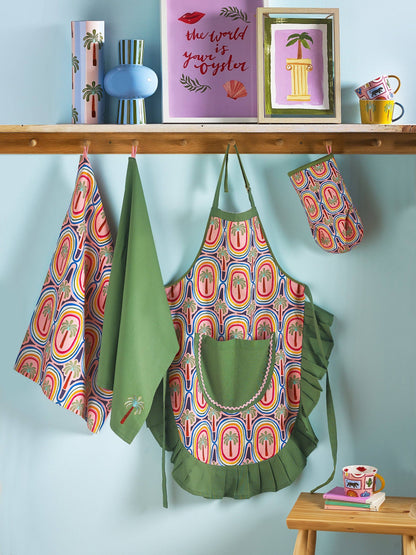 Paños de cocina Electric Coast con diseño de palmeras - Juego de 2