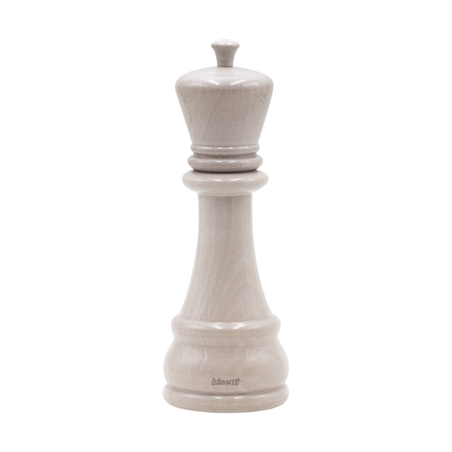 "Chess" spice grinder, white gloss lacquered beechwood