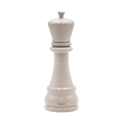 "Chess" spice grinder, white gloss lacquered beechwood