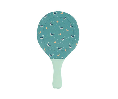 Whale Teal Neoprene Beach Paddles with Ball