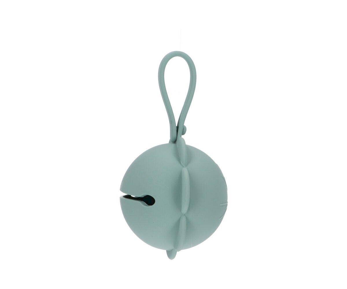 Porte-sucette en silicone Fleur sauge clair