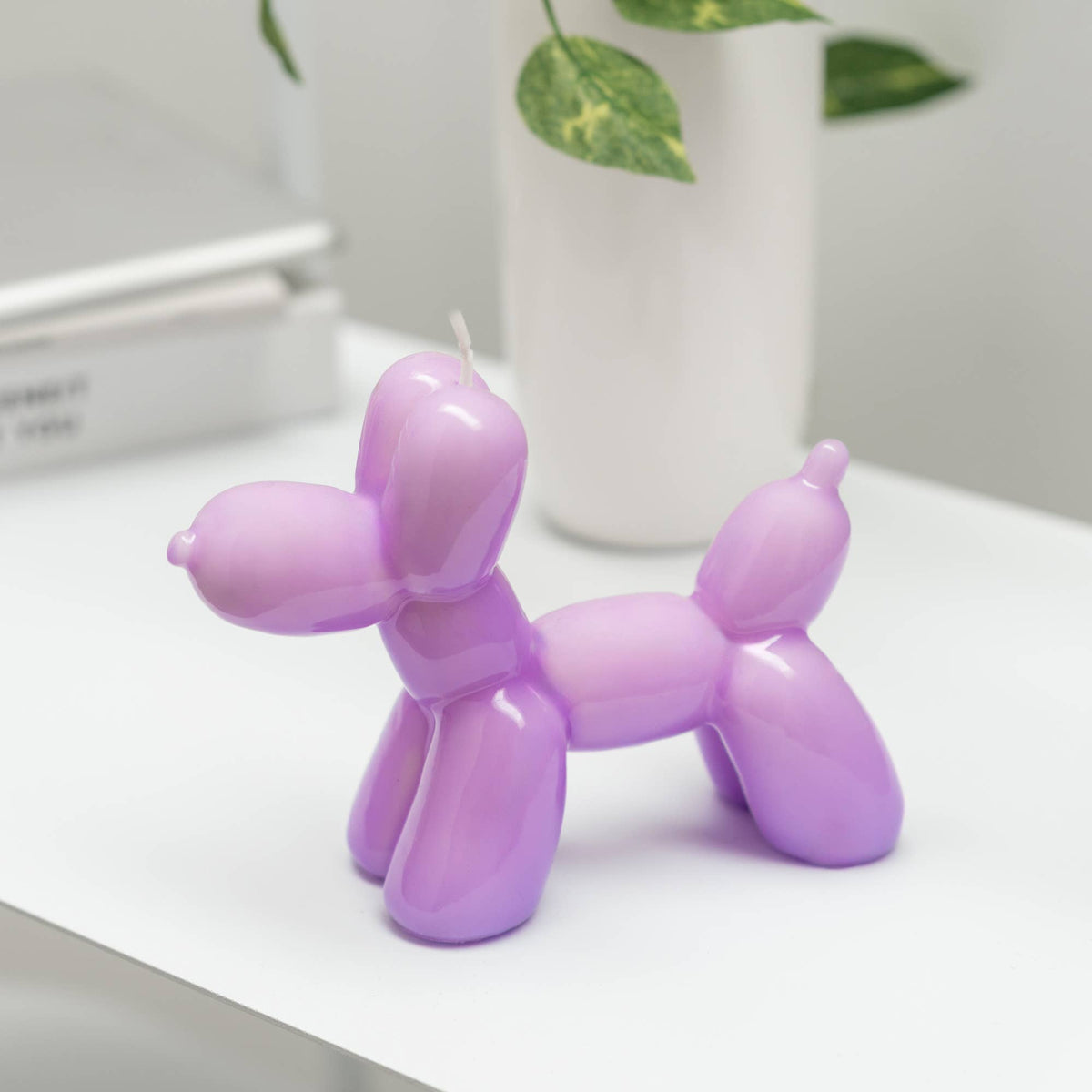 Vela de cão balão roxo