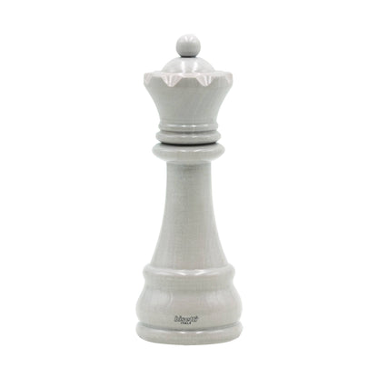 "Chess" Regina spice grinder in glossy white lacquered beech