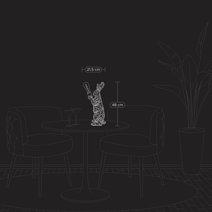 Candeeiro de mesa Meister Rabbit, prateado