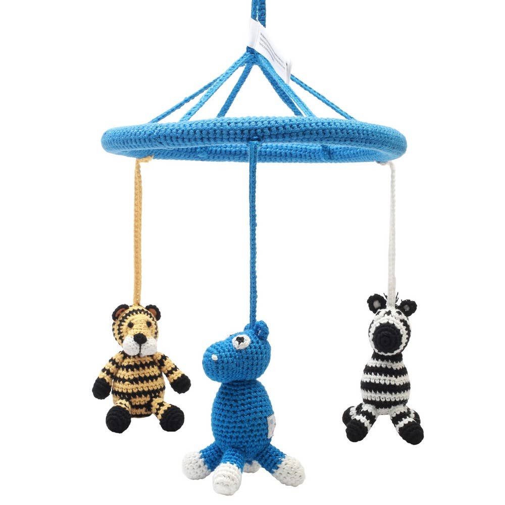Mobile avec tigre, hippopotame et zèbre