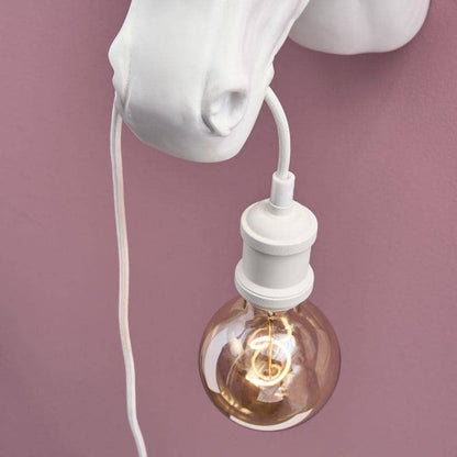 Hugh Unicorn Wall Sconce White-Gold