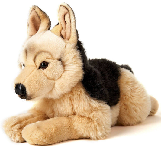 Peluche Berger allemand, couché