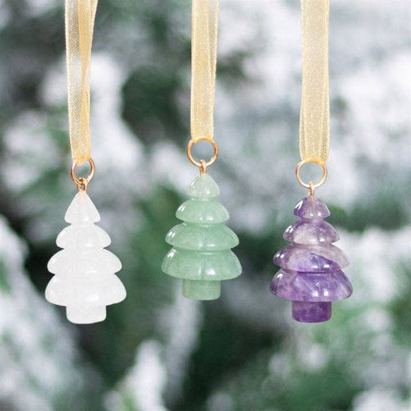 Juego de 3 adornos navideños de cristal para el árbol de Navidad