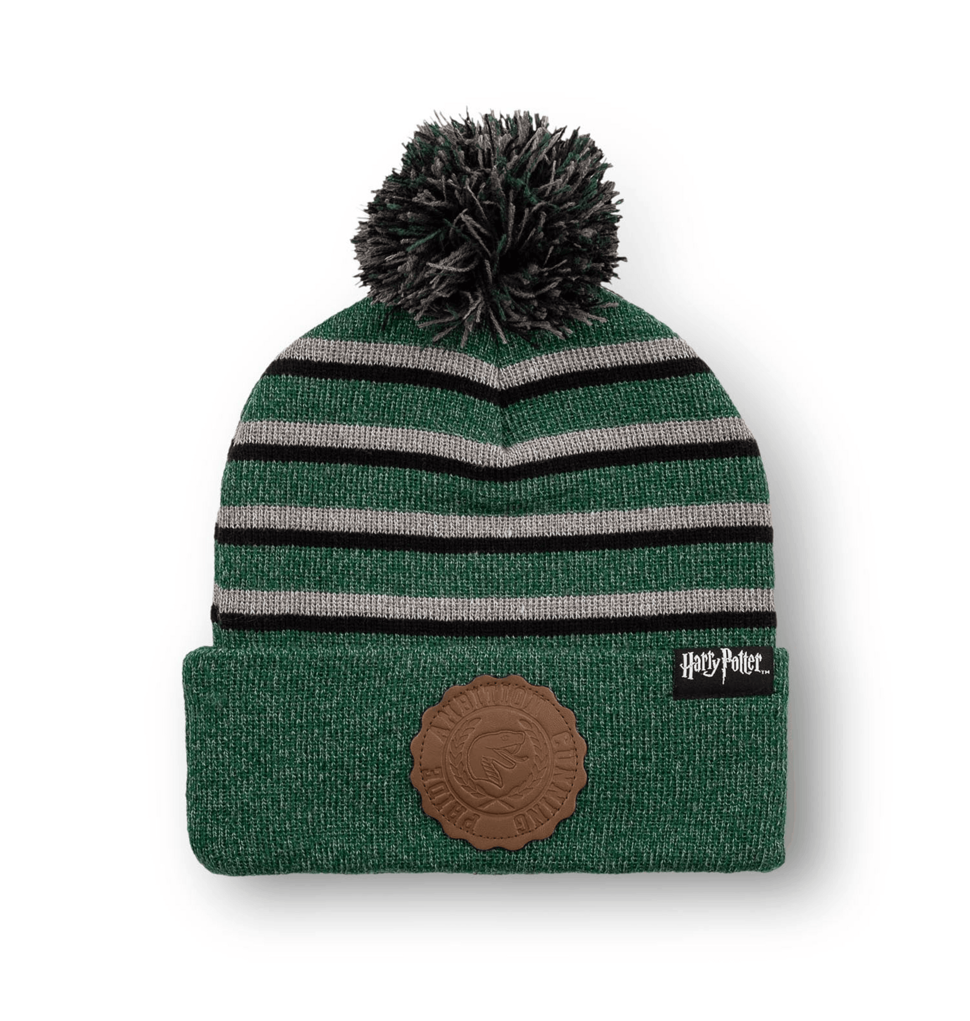 Bonnet à pompon rayé Harry Potter Serpentard