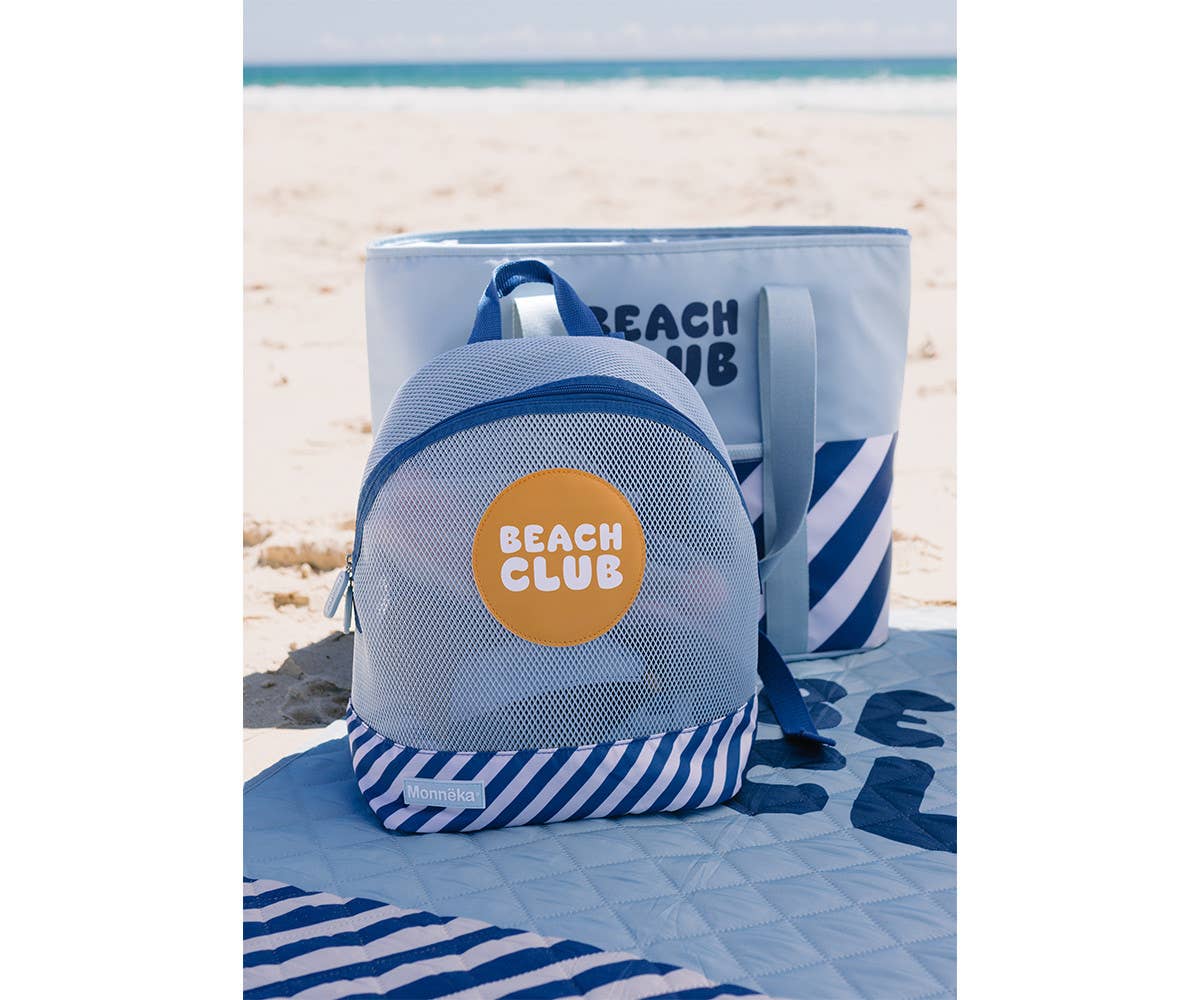 Sand-proof backpack for kids Stripes Blues & Beyond
