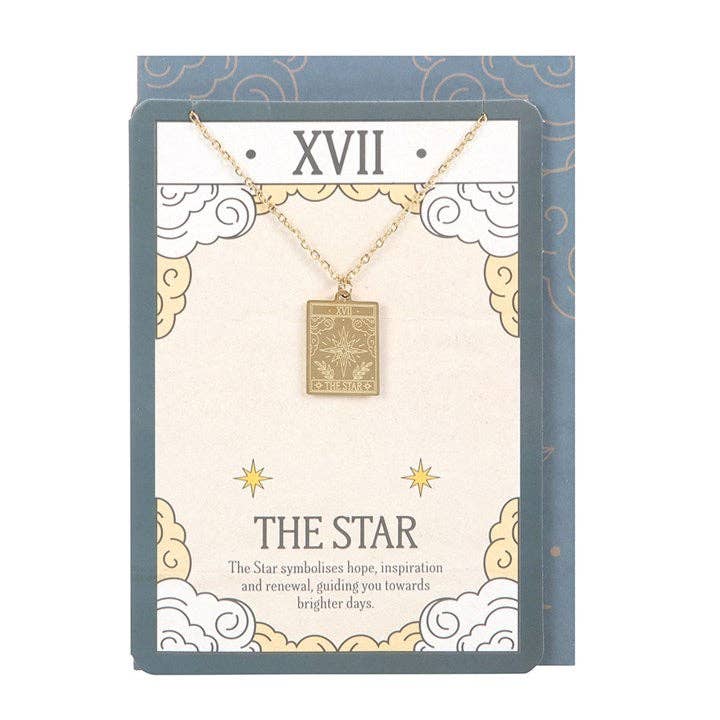Colar com Cartas de Tarot Estrela Vintage