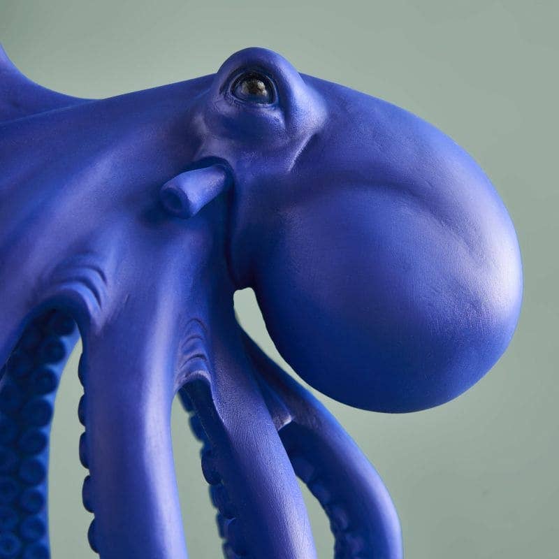 Lámpara de mesa Baby Otto el Pulpo, Resina Azul, 15,5 x 13,5 cm