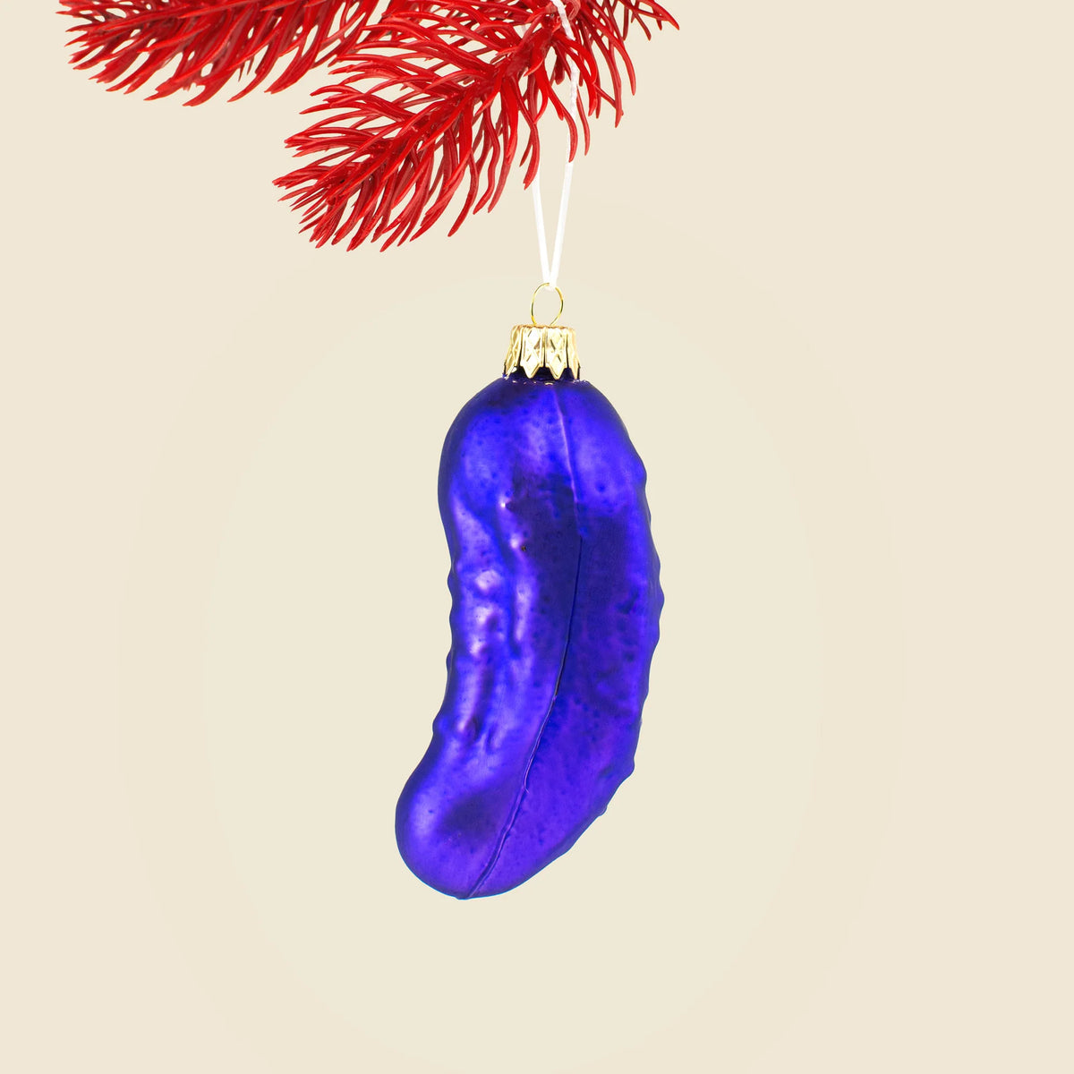 Boule de Noël Cornichon Bleu