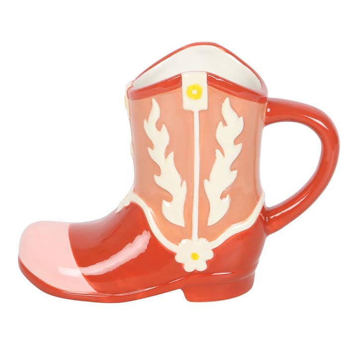 Mug en Forme de Botte de Cowboy – Rose