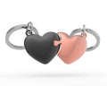 Porte Clés Couple de Cœurs Rose
