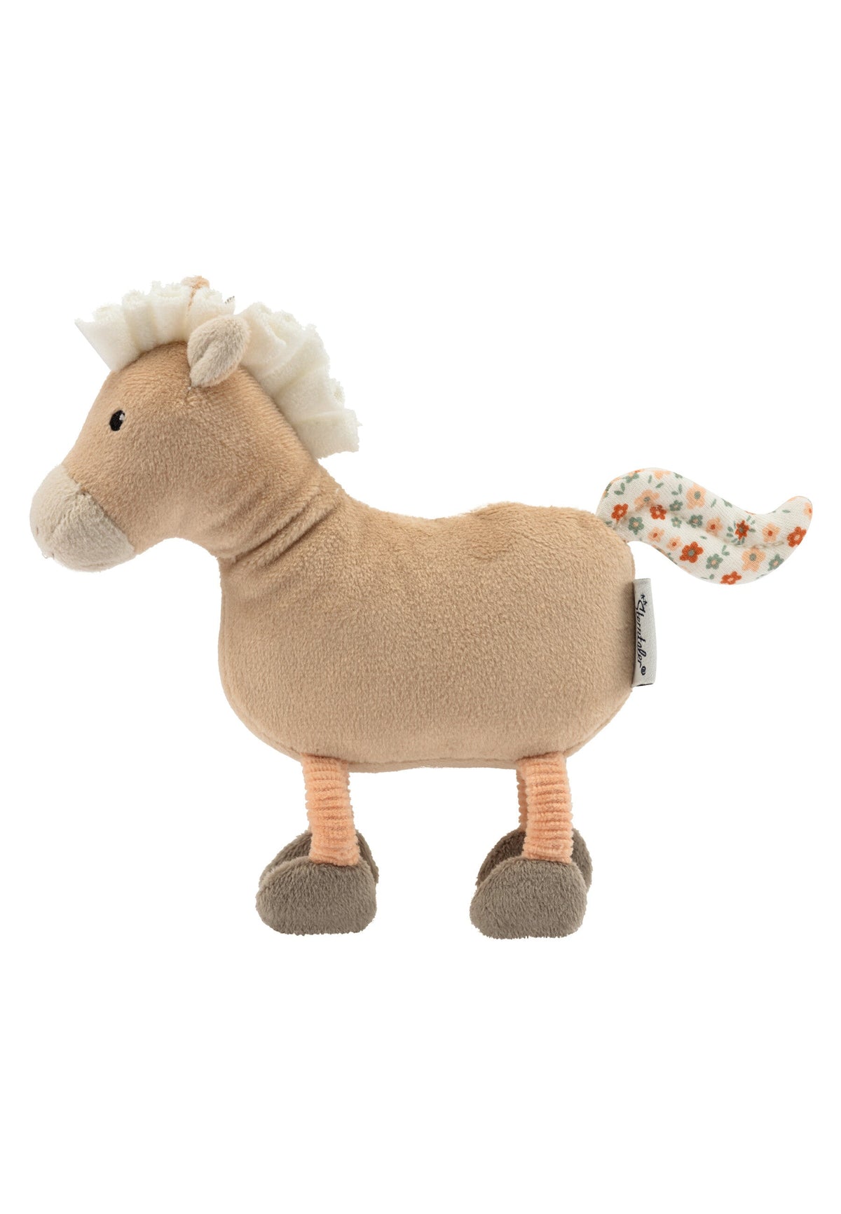Peluche Cheval Sunny S avec hochet - 16 cm