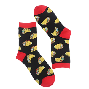Black Taco Party Socks