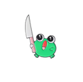 ナイフ付きカエルピン
