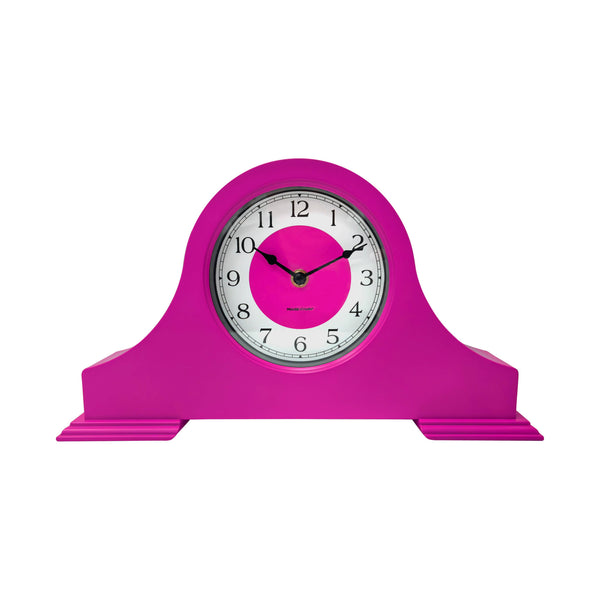 Horloge - Pendule de cheminée - Rose néon - 36x8,5x20 cm