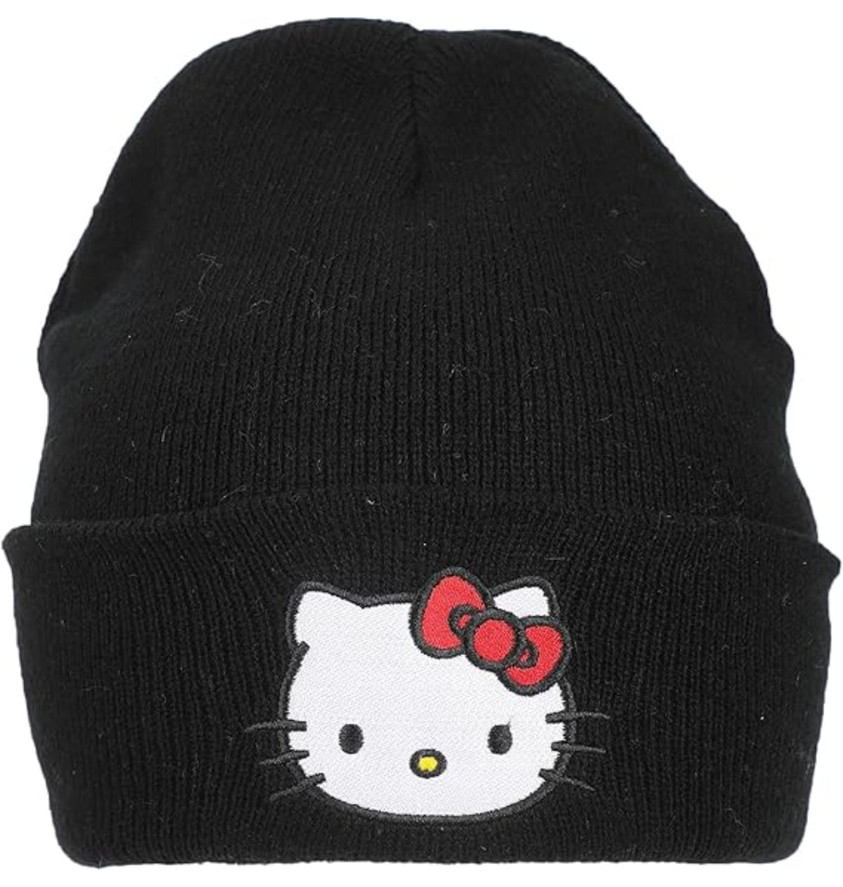 Bonnet noir Hello Kitty avec logo