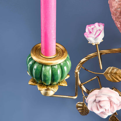 Chandelier Perroquet Orange/Or 39,5 x 12 x 59 cm