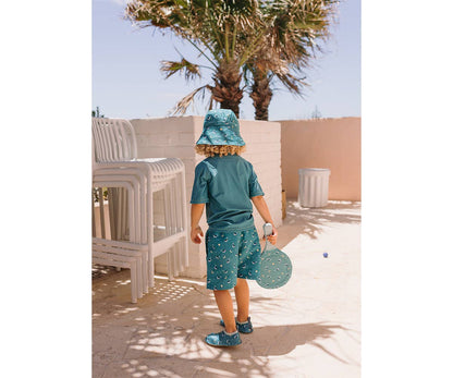 Whale Teal Neoprene Beach Paddles with Ball