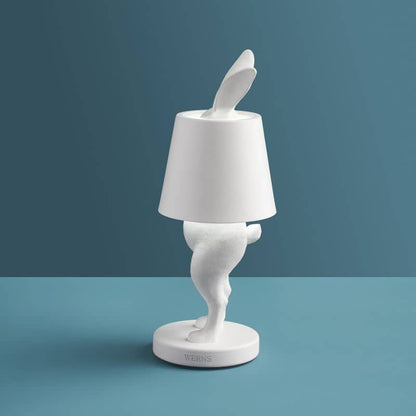 隠れウサギ型LEDテーブルランプ、ホワイト