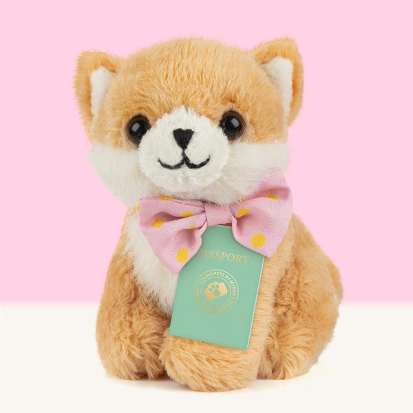 Studio Pets Mini Peluche : CHIOT Poméranien PomPom 8cm, comprend un mini carnet
