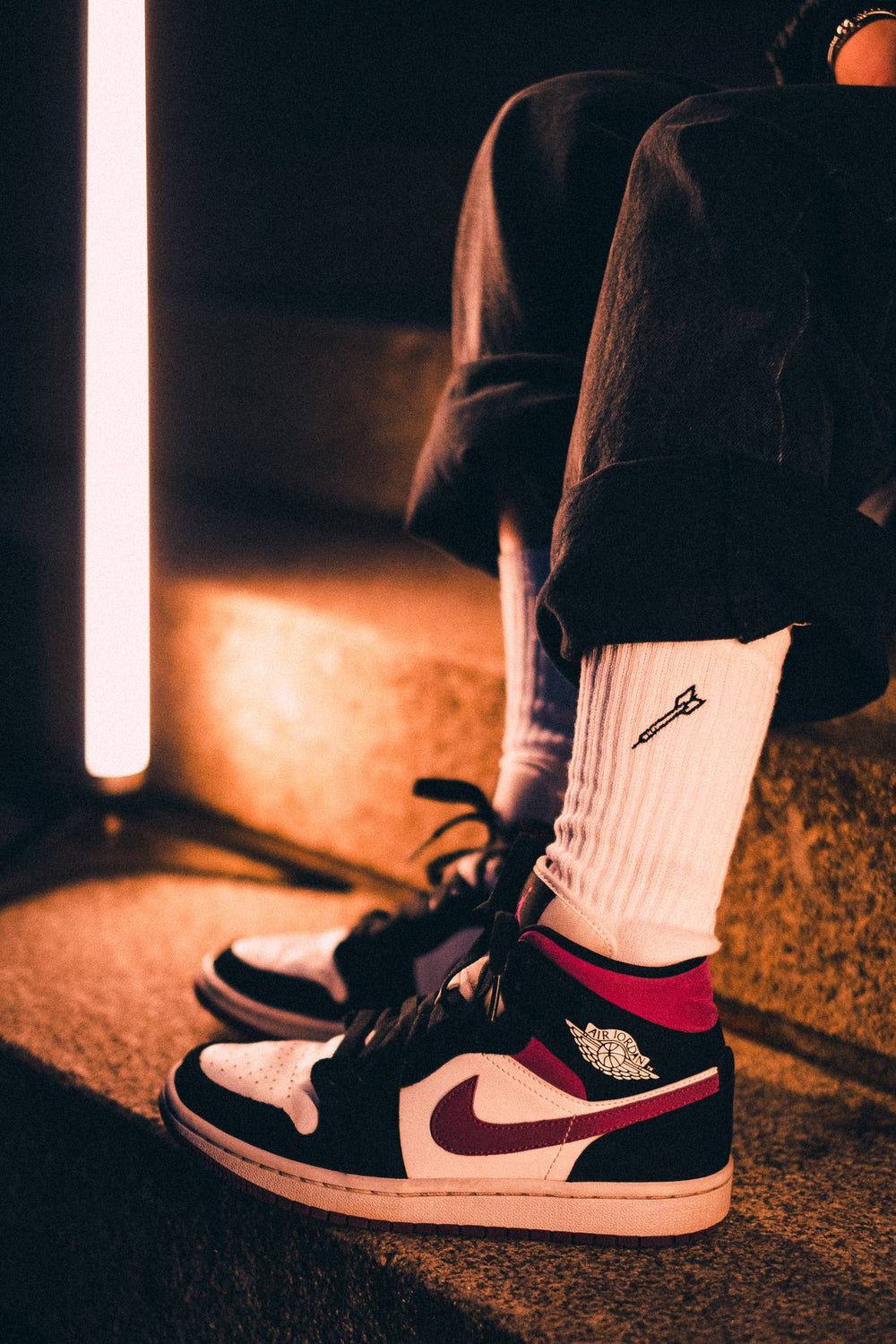 Chaussettes de sport brodées - Fléchette