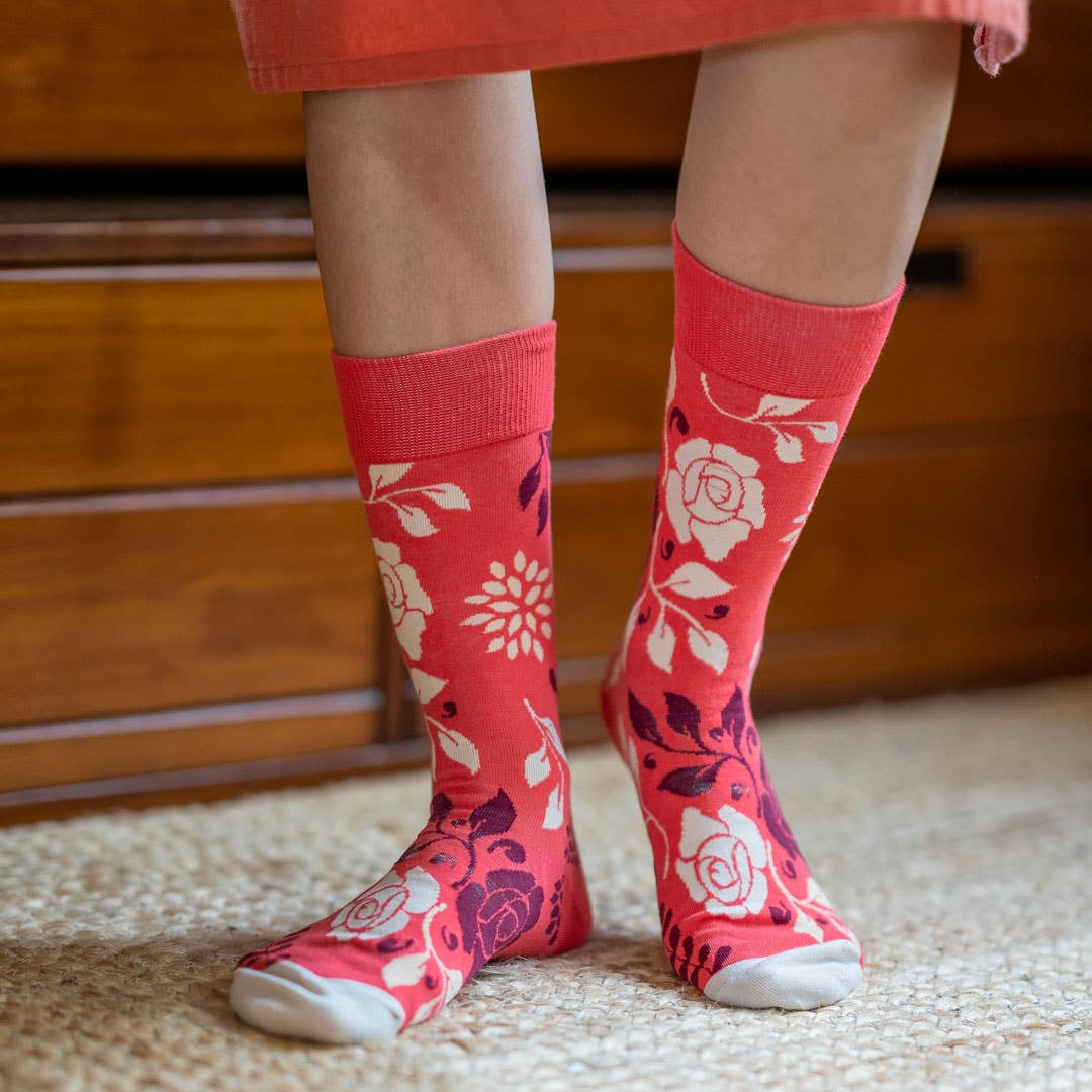 Chaussettes Roses Rouges