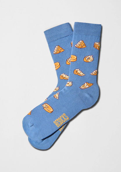 BeCheese Blue - Chaussettes 100 % coton biologique