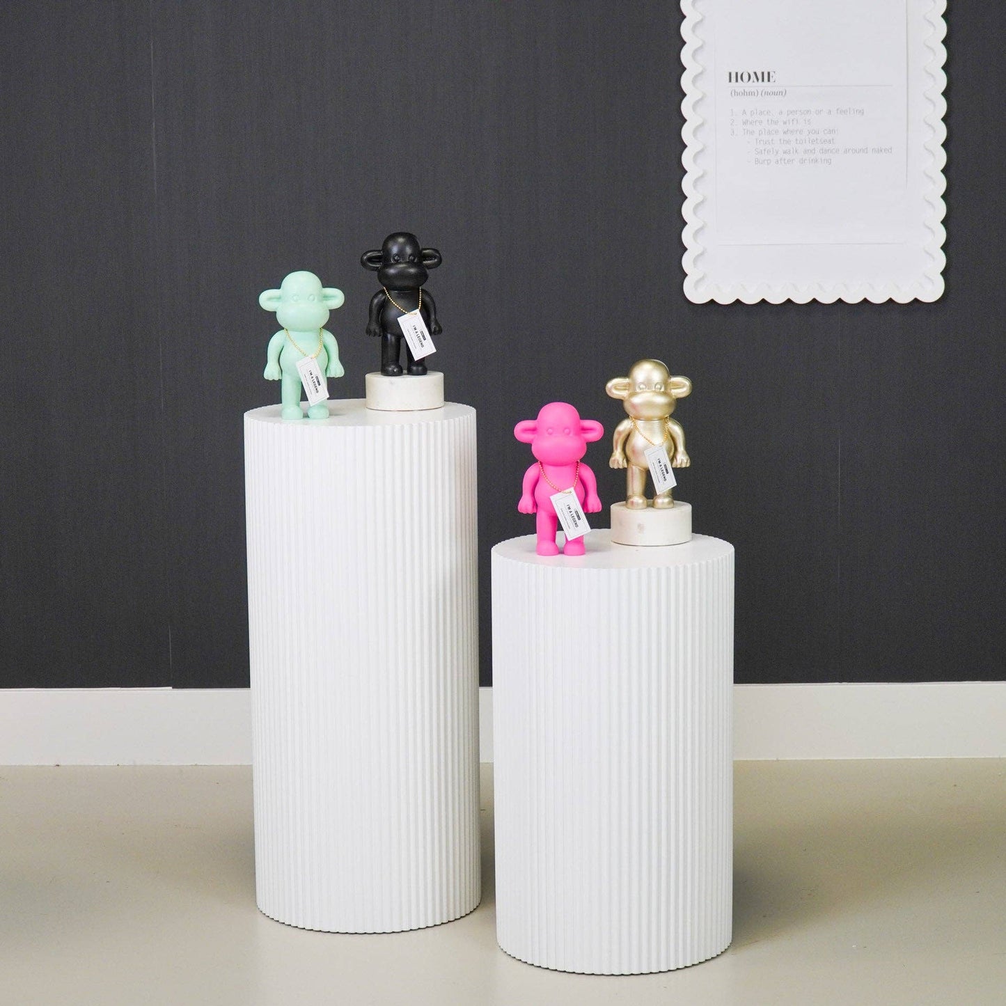 Adorno - Figura de mono 'La Leyenda' - Poliresina - Dorado - 11x7x19cm