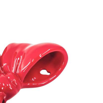 壁掛け花瓶 - アーチ型壁掛け花瓶 - セラミック製 - レッド - 19x18.5x5.5 cm